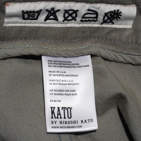 KATO by Hiroshi Kato Slim Trousers Men’s 32 • Made in USA • Stretch Twill Chinos - Picture 10 of 16